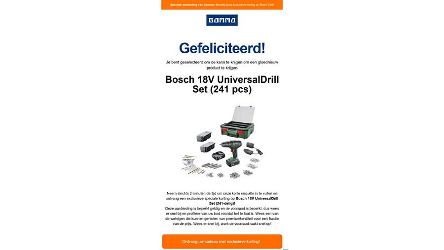 Valse mail namens GAMMA 1/2