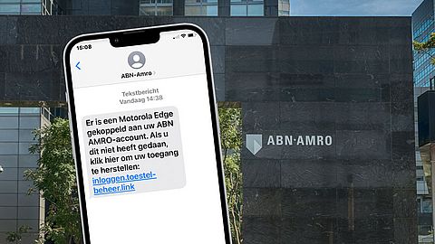 Valse sms ABN AMRO over gekoppelde Motorola Edge telefoon aan je account