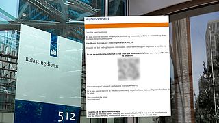 ‘Jij krijgt €561,51 terug van de Belastingdienst’, staat in een nepmail namens MijnOverheid