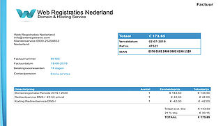 'Web Registraties Nederland' spookfacturen nog steeds in omloop