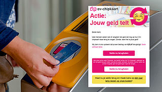 Valse winactie 'OV-chipkaart': 'Vraag je saldo terug'