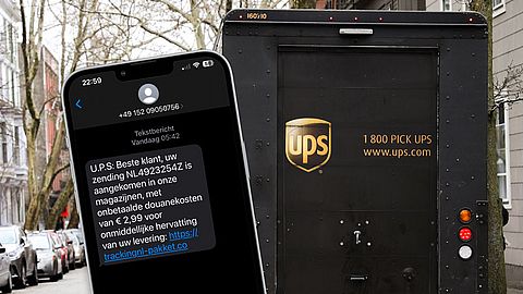UPS-sms van +49-nummer om douanekosten te betalen is misleidend