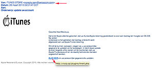 Valse e-mail van iTunes in omloop