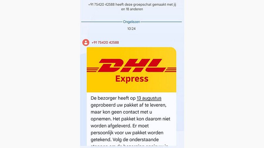 Valse sms namens DHL 1/2