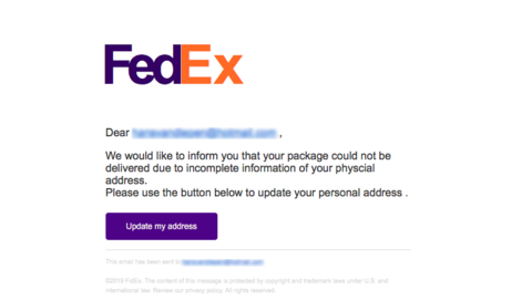 Malware in schadelijke mail van 'FedEx'