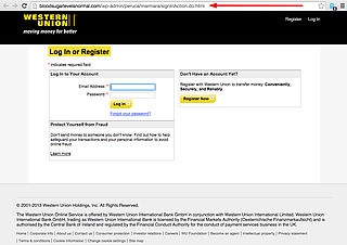 Phishingmail Western Union: 'e-mailadres gewijzigd'