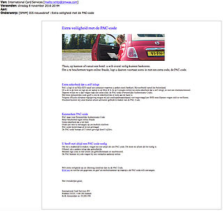 Veel phishingmails 'ICS' in omloop