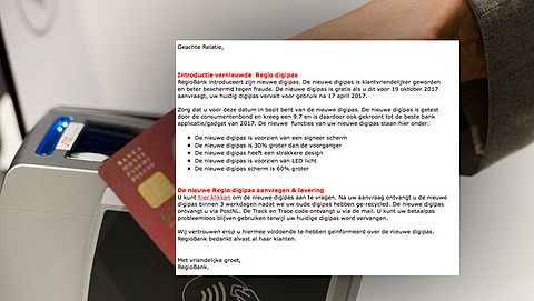 E-mail 'Regiobank' over introductie nieuwe digipas is phishing