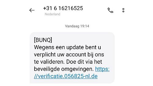 Valse sms bunq update 2/2