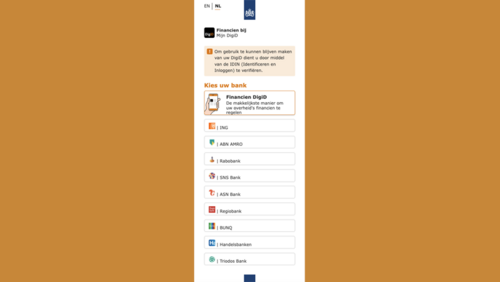 En de valse 'DigiD'-website