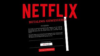 Dringend bericht namens Netflix over geweigerde betaling is phishing