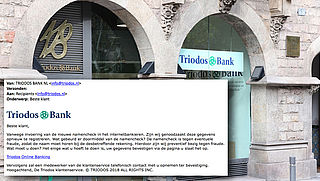 Trap niet in valse e-mail 'Triodos' over invoeren namencheck 