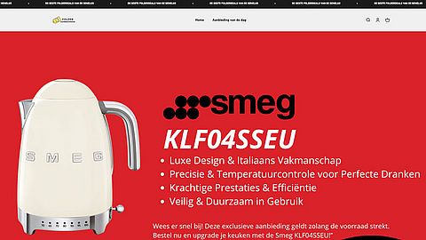 €140 besparen op een Smeg waterkoker én toaster? Let op voor oplichting, meldt de politie