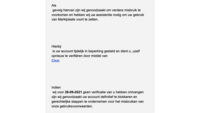 Valse e-mail van 'Marktplaats'