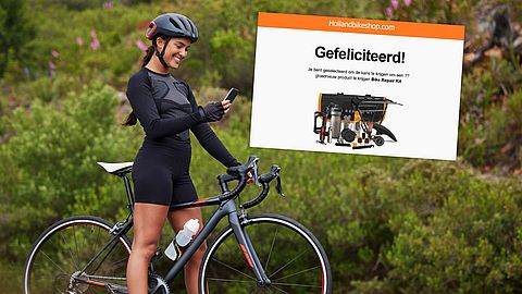 Fietsers let op voor valse winactie namens hollandbikeshop.com over een fietsenreparatieset