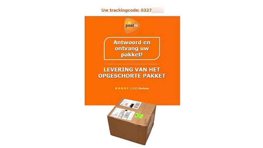 Valse mail PostNL 1/2 | Bron: Fraudehelpdesk