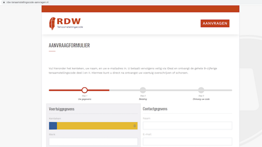 Voorbeeld van een website van een dure bemiddelaar