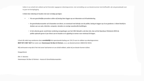 Valse beslaglegging Hanemaayer De Boer en Partners