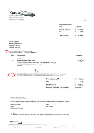 Betaal nepfactuur XpressOffice niet!