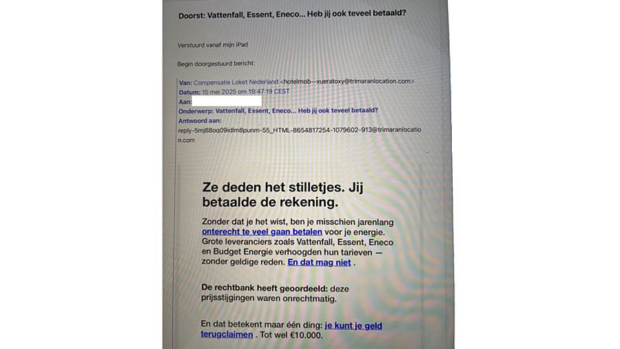 Valse mail schadeclaim 1/3