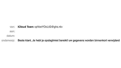 Valse mail iCloud afzender 2/2