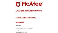 Valse mail McAfee 1/3