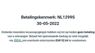 Afzenders mail over openstaand bedrag van ‘Parkmobile’ uit op je bankgegevens