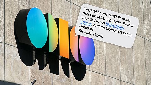 Fraudeurs sms’en namens Odido dat je nog een rekening hebt openstaan