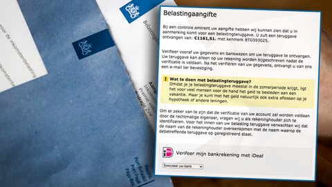 Oplichters sturen valse mails namens MijnOverheid: 'U zult een belastingteruggave ontvangen van € 1161,51'