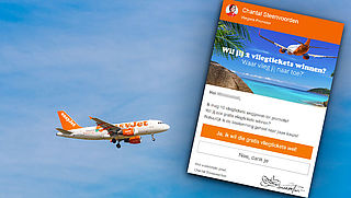 Winactie 'easyJet' over vliegtickets is vals