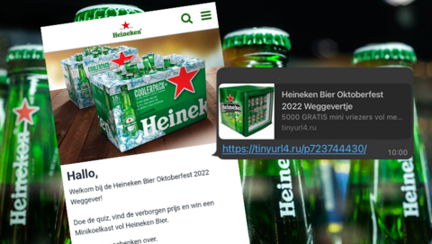 Let op! Valse winactie van 'Heineken' in omloop via WhatsApp