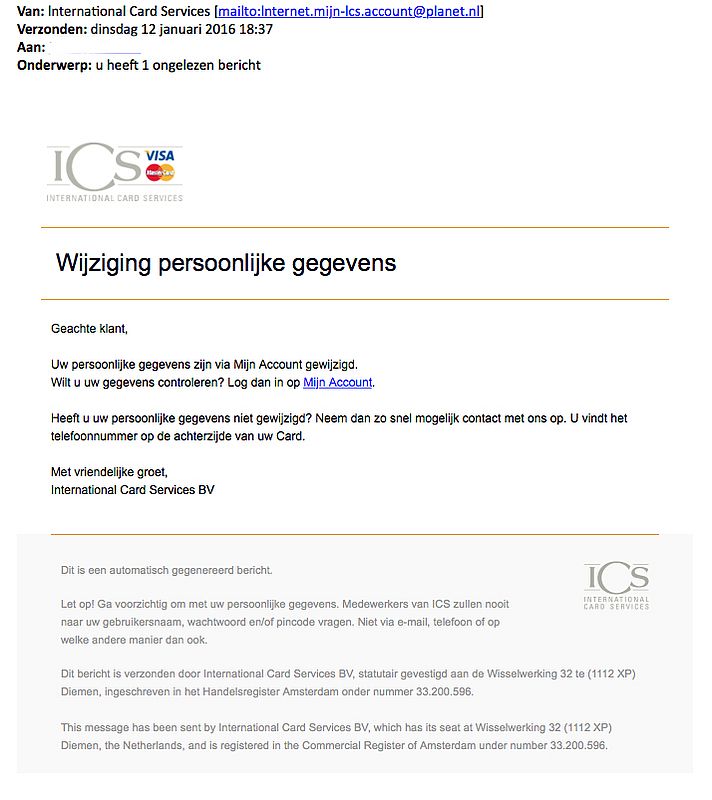 Valse Mail 'ICS' Over Wijziging Gegevens - Opgelicht?! - AVROTROS ...