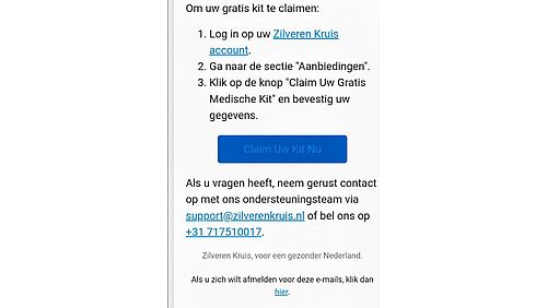 Valse mail namens Zilveren Kruis 2/2