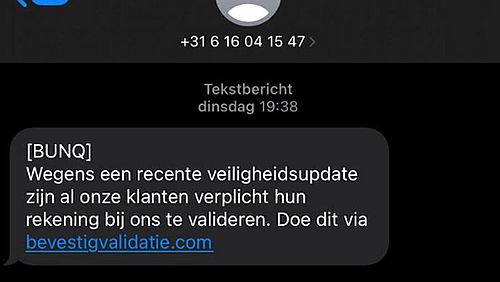 Valse sms bunq update 1/2