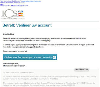 Criminelen sturen opnieuw phishingmail 'ICS'