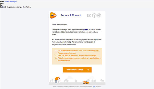 Saga vragen gordijn Valse e-mail PostNL: 'Uw pakket is ontvangen' - Opgelicht?! - AVROTROS  programma over oplichting en fraude en bedrog