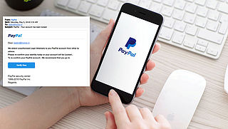 Phishingmail PayPal: 'Your account has been locked'