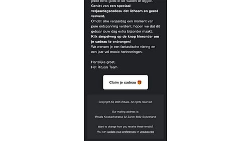 Valse mail namens Rituals 3/3