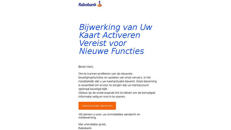 Phishingbericht Rabobank | Bron: Fraudehelpdesk