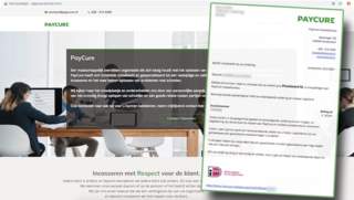 Malafide incassobureau PayCure stuurt per mail zeer dwingende vorderingen: is dat oplichting?