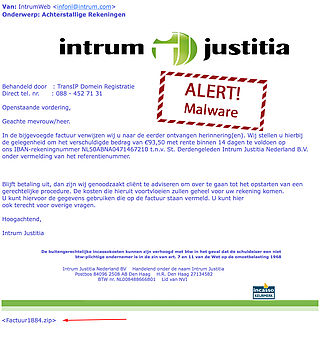 Weer nepmails Intrum Justitia in omloop
