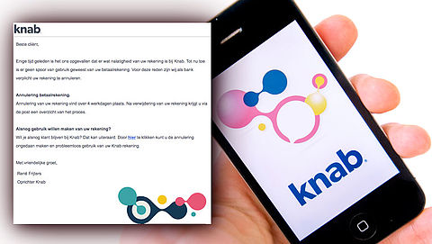 Afzender e-mail 'Knab' vist naar jouw gegevens