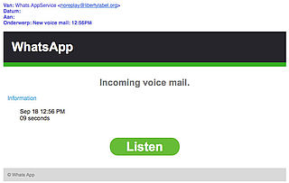 E-mail 'WhatsApp' over voicemail bevat malware
