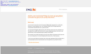 Trap niet in phishingmail van 'ING' over voldoen aan Algemene Voorwaarden