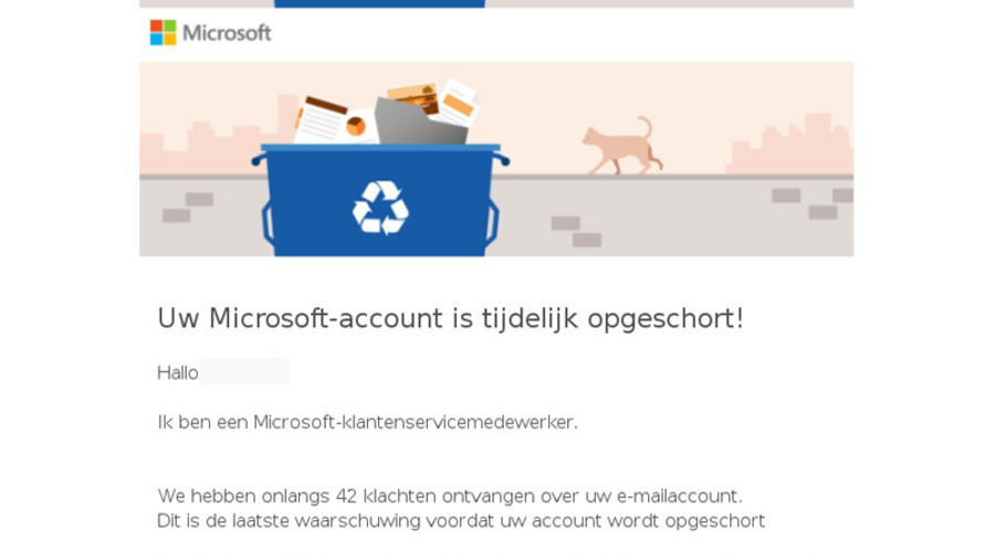 Valse mail Microsoft