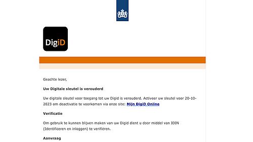 Phishingmail DigiD 1/2