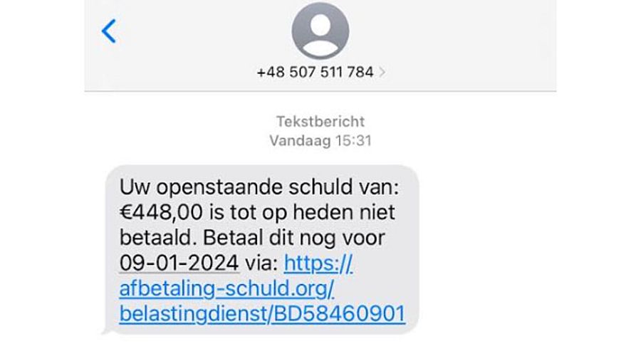 Valse sms Belastingdienst 1/3