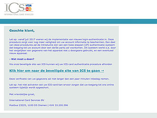 Valse e-mail 'ICS' over 2F-authenticatie in omloop