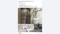 Advertentie voor een nepwoning aan de Leidsegracht
