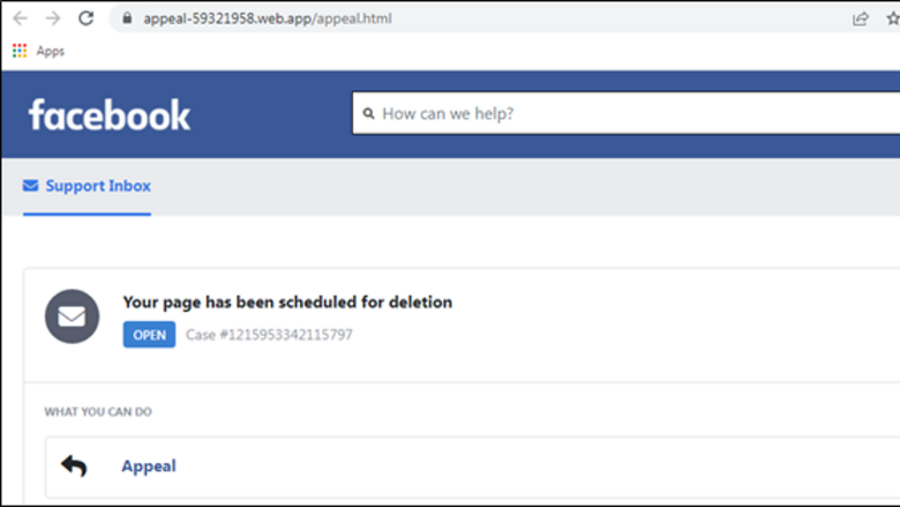 Nagemaakte inbox. Bron: Trustwave